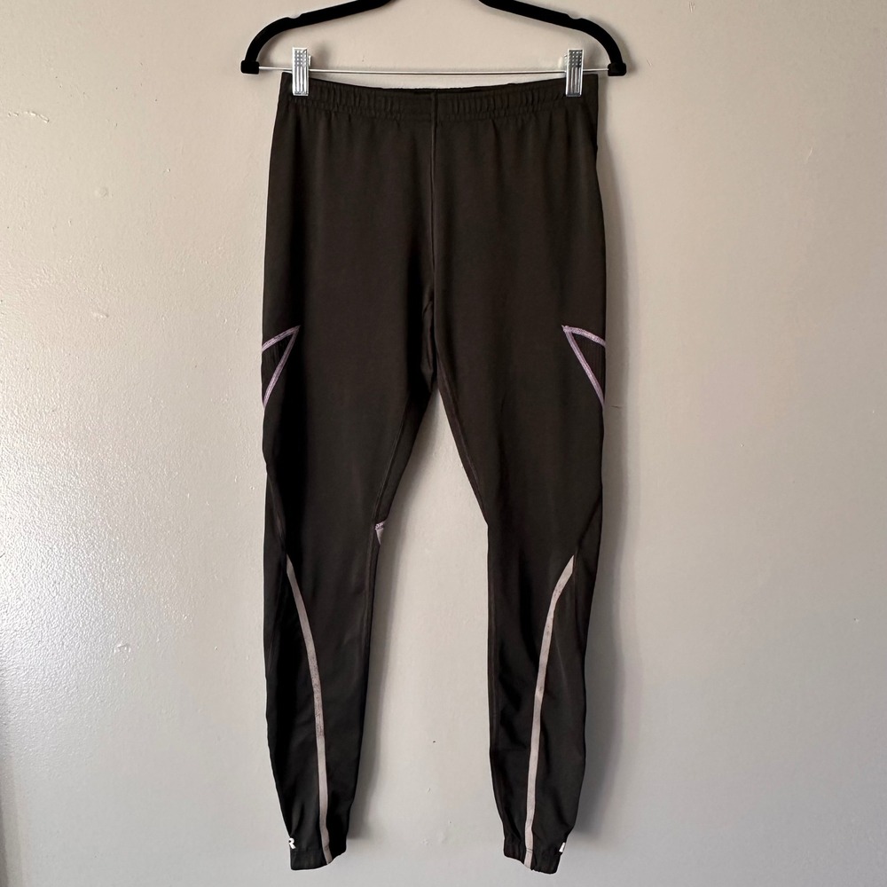 FALKE Ergonomic‎ Sport System Leggings With Reflective Stripes | Black + Purple
